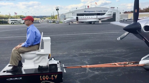 Loo-cy the toilet at the airport - World's Most Famous Toilet
